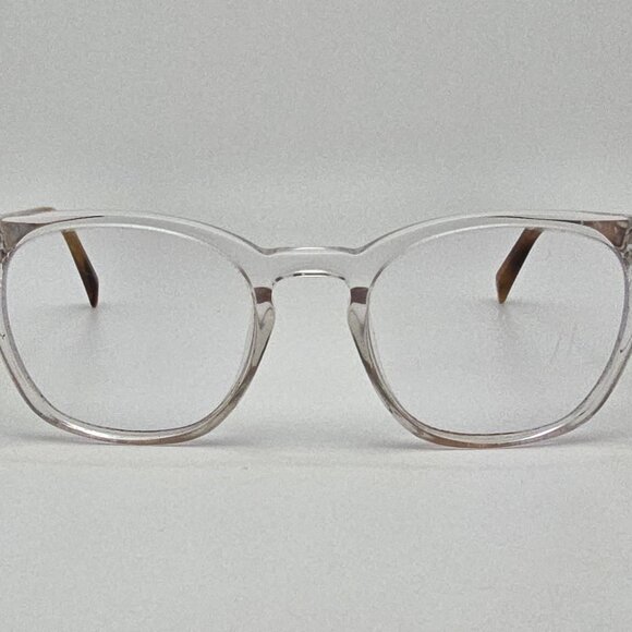 Warby Parker Felix N 506 Crystal with English Oak Eyeglasses Frame w/ Case 47mm - Picture 4 of 16